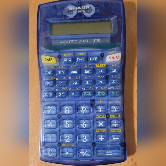 SHARP EL-501W Scientific Calculator used good condition, no cover - Picture 2 of 5